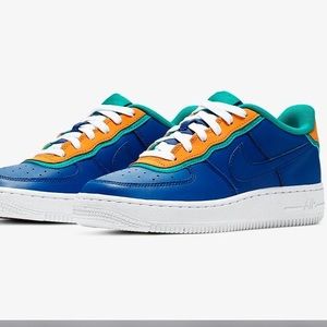 Nike Air Force 1 LV81 DBL (TD) BV1086 400 Toddlers Size 9c Sneakers Indigo